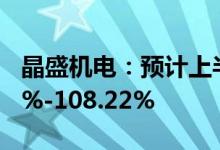 晶盛机电：预计上半年净利润同比增长79.91%-108.22%