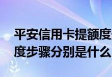 平安信用卡提额度最新方法 平安信用卡提额度步骤分别是什么