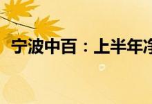 宁波中百：上半年净利同比预增1238.25%