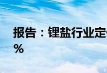 报告：锂盐行业定价机制中长单占比约为80%