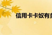信用卡卡奴有多少（信用卡卡奴）