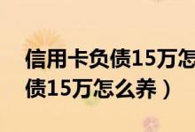 信用卡负债15万怎样在银行贷款（信用卡负债15万怎么养）