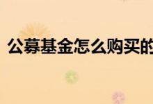 公募基金怎么购买的 公募基金怎么挑选购买