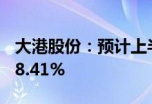 大港股份：预计上半年净利同比降50.09%-58.41%