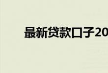 最新贷款口子2021（最新贷款口子）