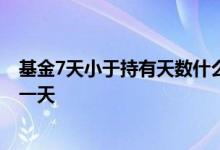 基金7天小于持有天数什么意思 基金持有天数什么时候算第一天