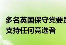 多名英国保守党要员宣布竞选党首约翰逊：不支持任何竞选者