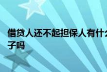 借贷人还不起担保人有什么责任 借款人不还担保人要担一辈子吗