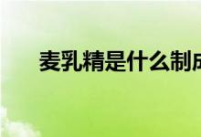 麦乳精是什么制成的（麦乳精是什么）