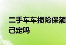 二手车车损险保额怎么定 车损险保额可以自己定吗