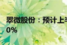 翠微股份：预计上半年净利同比减少70%到80%