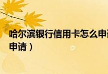 哈尔滨银行信用卡怎么申请（哈尔滨银行信用卡怎么在网上申请）