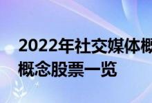 2022年社交媒体概念股龙头有哪些社交媒体概念股票一览