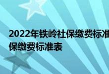 2022年铁岭社保缴费标准基数及比例一览表 2022年个人社保缴费标准表 