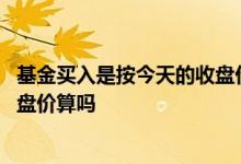 基金买入是按今天的收盘价买入吗 今天卖的基金是按今天收盘价算吗