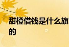 甜橙借钱是什么旗下的 甜橙借钱是哪个公司的