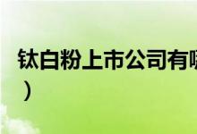 钛白粉上市公司有哪些（钛白粉概念股票介绍）