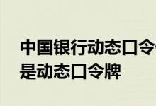 中国银行动态口令什么意思 中国银行：什么是动态口令牌