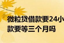 微粒贷借款要24小时才能用嘛 微粒贷不能借款要等三个月吗