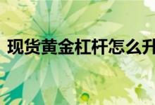 现货黄金杠杆怎么升 现货黄金的杠杆怎么算