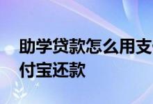 助学贷款怎么用支付宝还 助学贷款怎么用支付宝还款