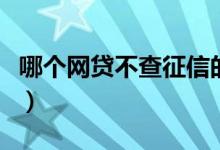 哪个网贷不查征信的（不查征信的网贷有哪些）