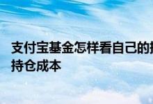 支付宝基金怎样看自己的持仓比例 支付宝基金怎么看自己的持仓成本