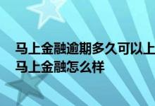 马上金融逾期多久可以上征信呢 马上金融逾期多久上征信 马上金融怎么样