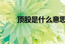 顶股是什么意思 股票筑顶什么意思