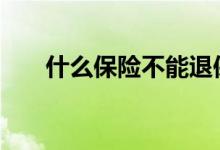 什么保险不能退保 什么情况不能退保