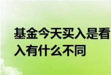 基金今天买入是看明天的涨跌吗 基金涨跌买入有什么不同
