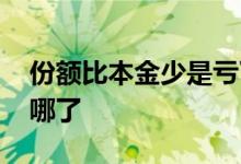 份额比本金少是亏了吗 份额比本金少的钱去哪了