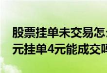 股票挂单未交易怎么收了5元费用 股票现价5元挂单4元能成交吗