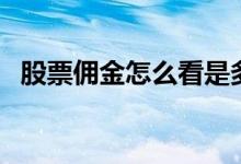 股票佣金怎么看是多少 股票佣金怎么查看 
