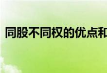 同股不同权的优点和问题 同股不同权的利弊