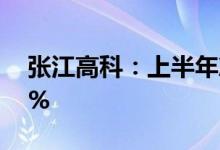 张江高科：上半年净利润预降98.6%到98.8%