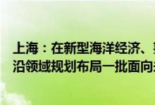 上海：在新型海洋经济、氢能与储能、第六代移动通信等前沿领域规划布局一批面向未来的先导产业