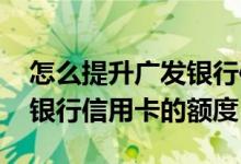 怎么提升广发银行信用卡额度 怎么提升广发银行信用卡的额度