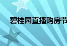 碧桂园直播购房节（800万人在线围观）