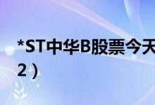 *ST中华B股票今天多少钱一股（2020/07/22）