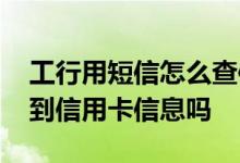 工行用短信怎么查信用卡 工行网上银行能查到信用卡信息吗