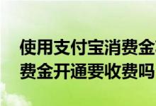 使用支付宝消费金功能需要付费吗 支付宝消费金开通要收费吗