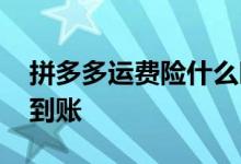 拼多多运费险什么时候到账 运费险什么时候到账
