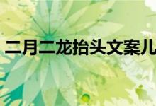 二月二龙抬头文案儿童（二月二龙抬头文案）
