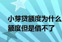 小芽贷额度为什么只能借一半 小芽贷有预估额度但是借不了