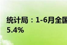 统计局：1-6月全国房地产开发投资同比下降5.4%