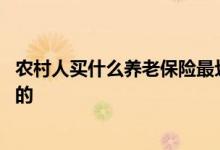农村人买什么养老保险最划算 购买养老保险有哪些需要注意的 
