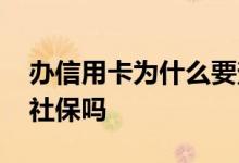 办信用卡为什么要查社保 银行办信用卡会查社保吗