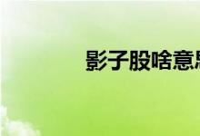 影子股啥意思 什么叫影子股