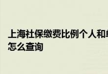上海社保缴费比例个人和单位分别是多少 上海社保缴费记录怎么查询 